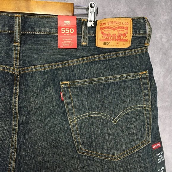 Levis Mens 550 Relaxed Fit Blue Jeans size 44x29 Tapered Leg Denim NEW w Tags - Picture 7 of 16